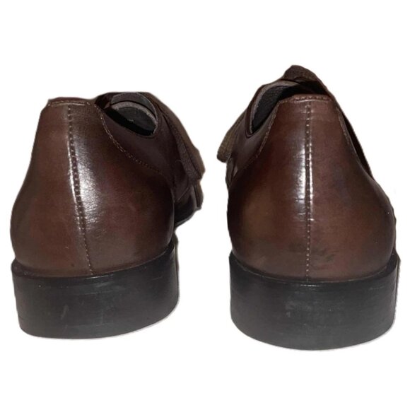 John Varvatos Brown Leather Wingtip Blucher Dress Shoes Men’s Size 12 Oxford
